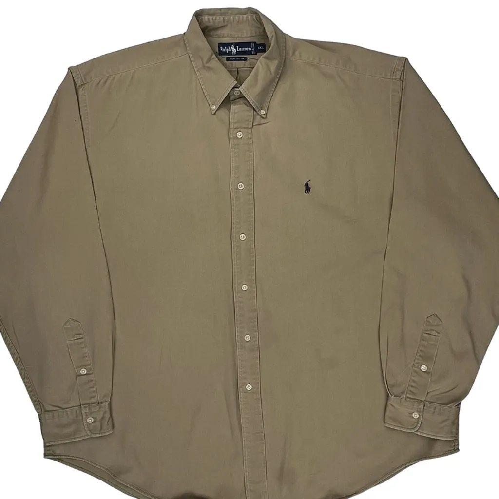 Ralph Lauren Shirt - 2XL Khaki Cotton - Image 4