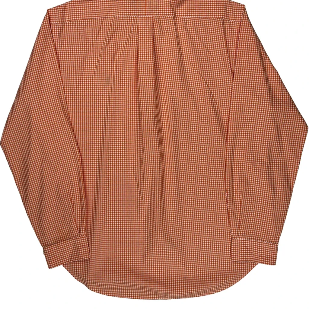 Ralph Lauren Checked Shirt - Large Orange Cotton - Image 6
