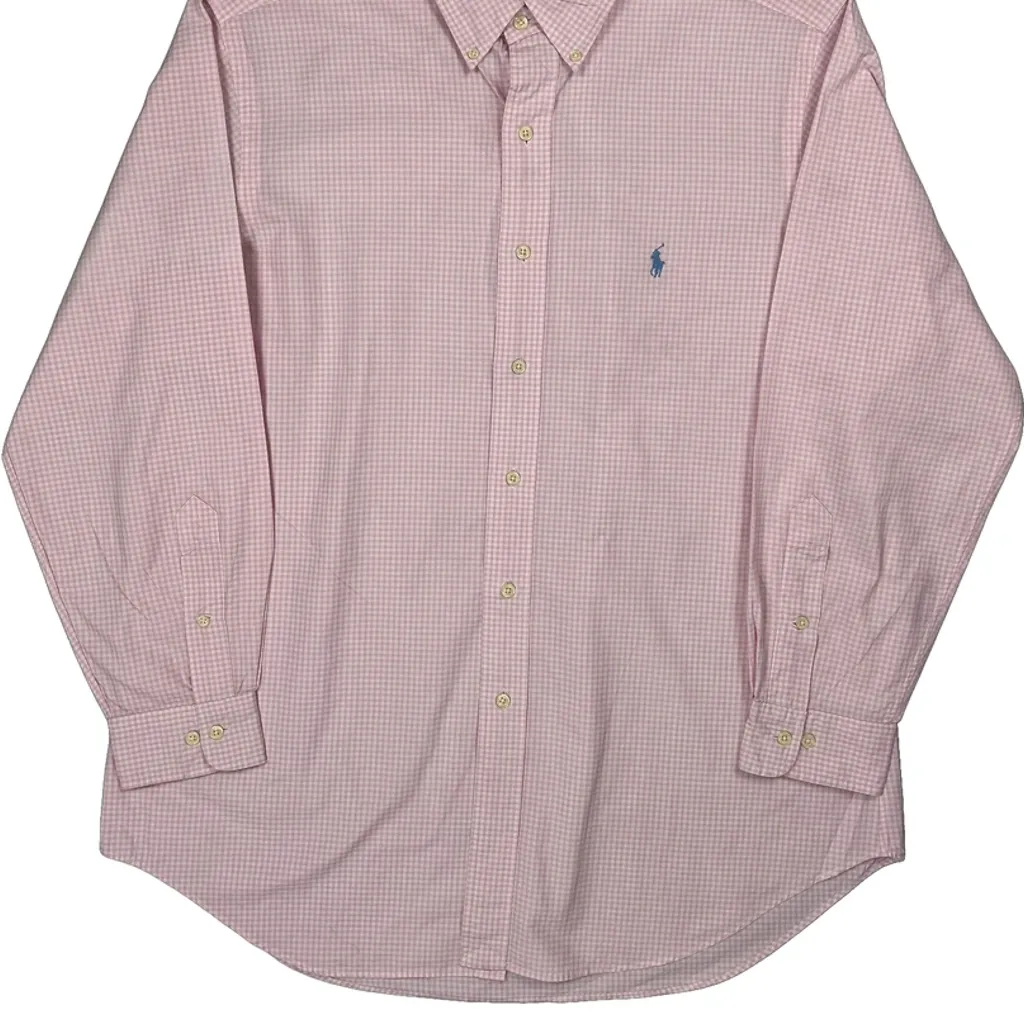 Ralph Lauren Checked Shirt - Large Pink Cotton - Image 4
