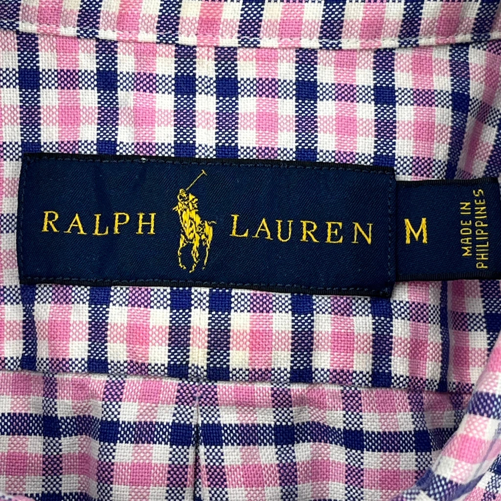 Ralph Lauren Checked Shirt - Medium Pink Cotton - Image 3