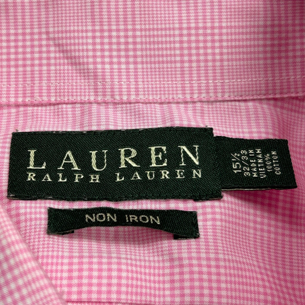 Ralph Lauren Checked Shirt - Medium Pink Cotton - Image 3