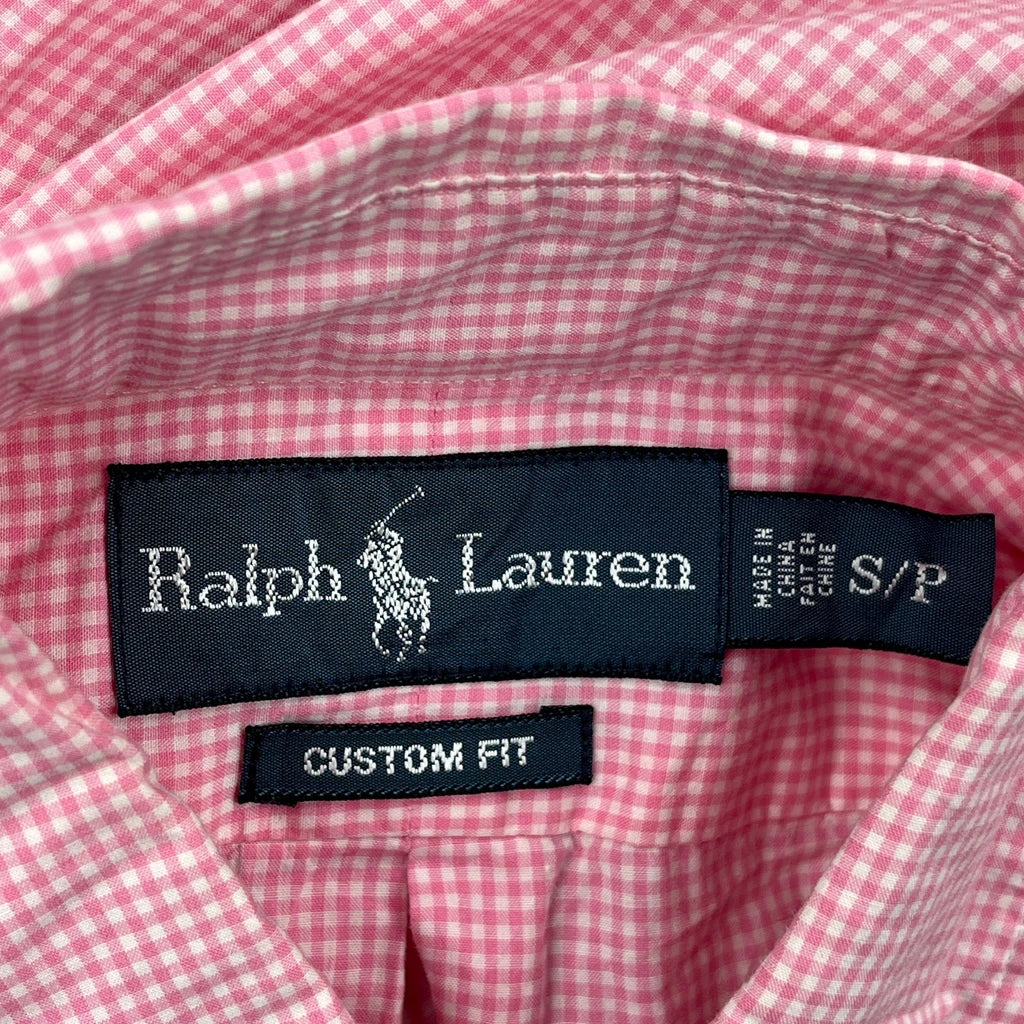 Ralph Lauren Checked Shirt - Small Pink Cotton - Image 3