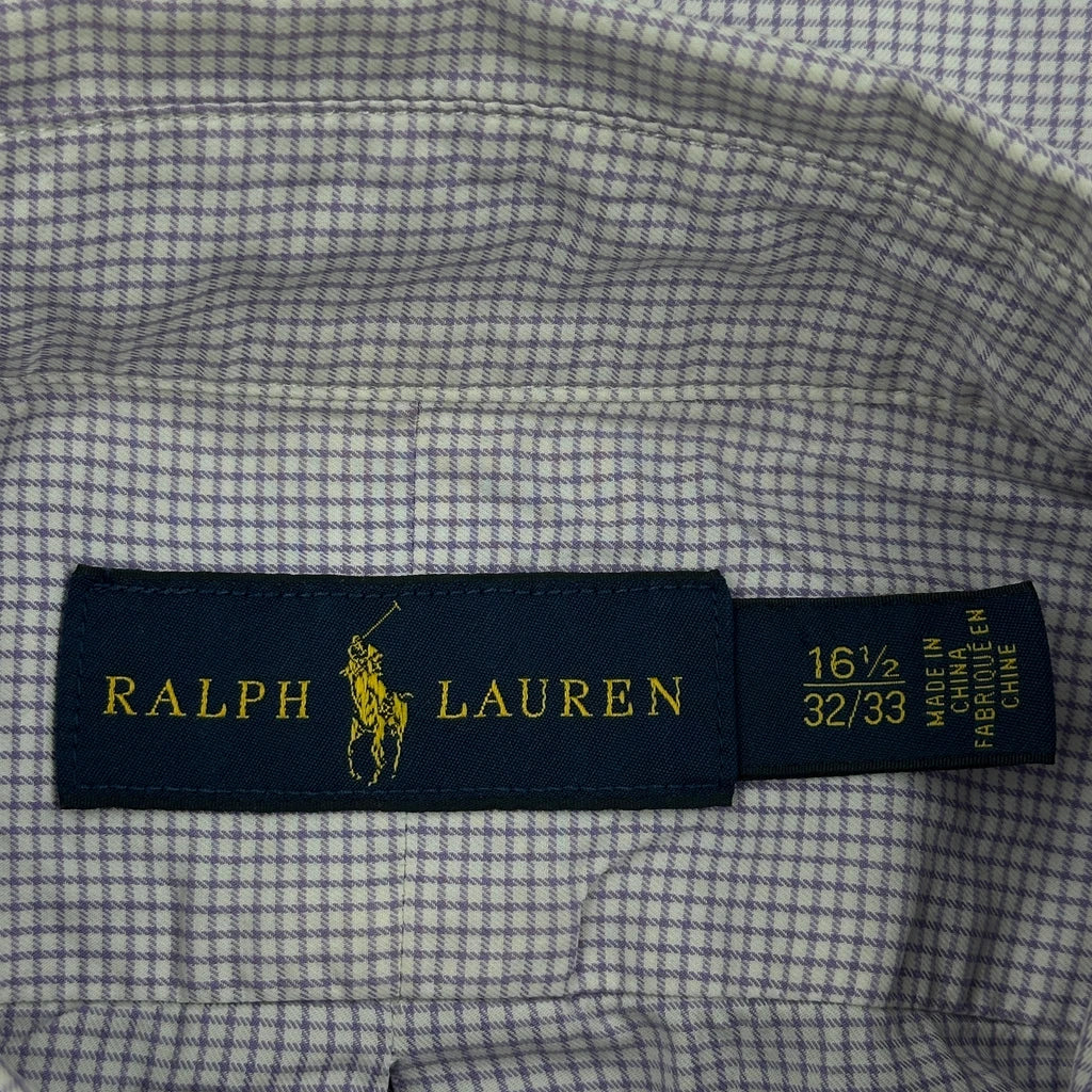 Ralph Lauren Checked Shirt - Large Purple Cotton - Image 3