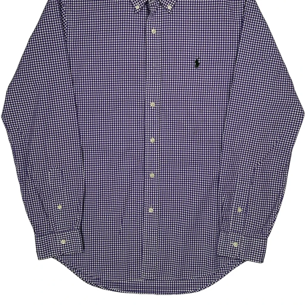 Ralph Lauren Checked Shirt - Medium Purple Cotton - Image 5