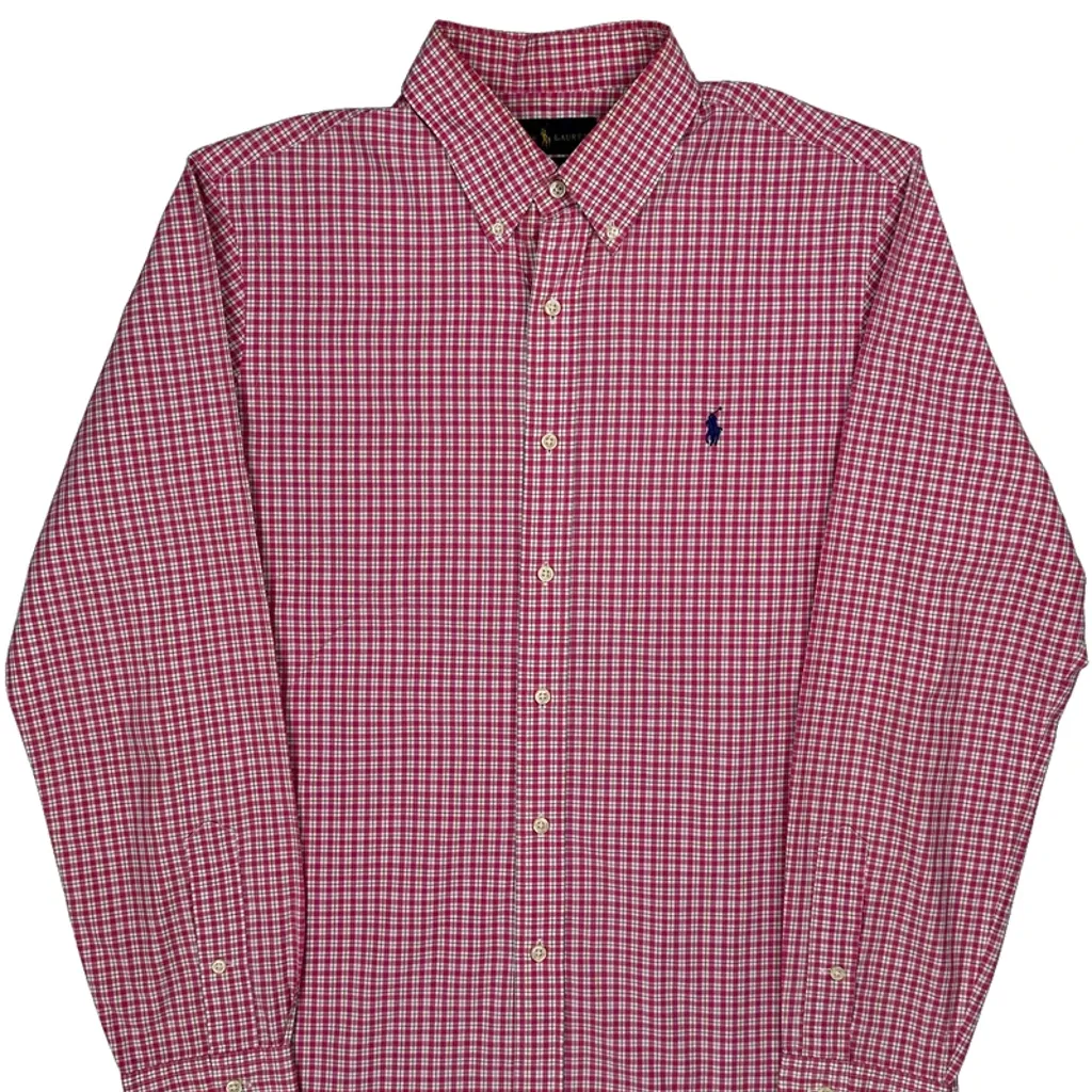 Ralph Lauren Checked Shirt - Large Red Cotton - Image 5