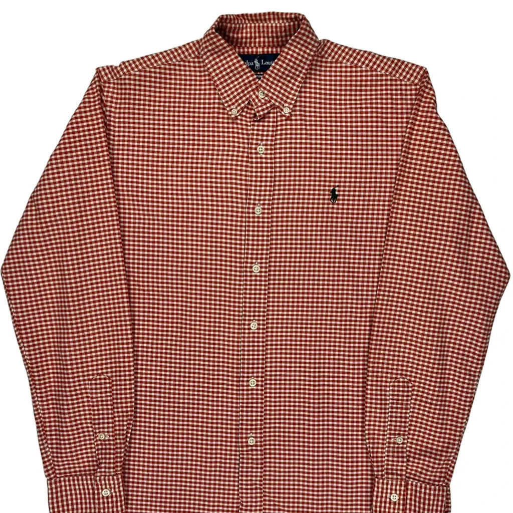 Ralph Lauren Checked Shirt - Medium Red Cotton - Image 5