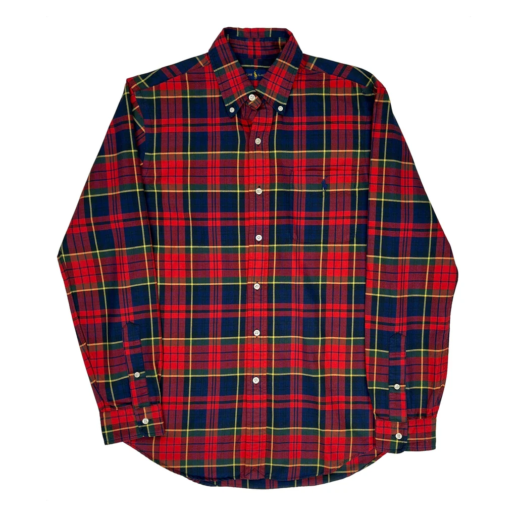 Ralph Lauren Checked Shirt - Medium Red Cotton
