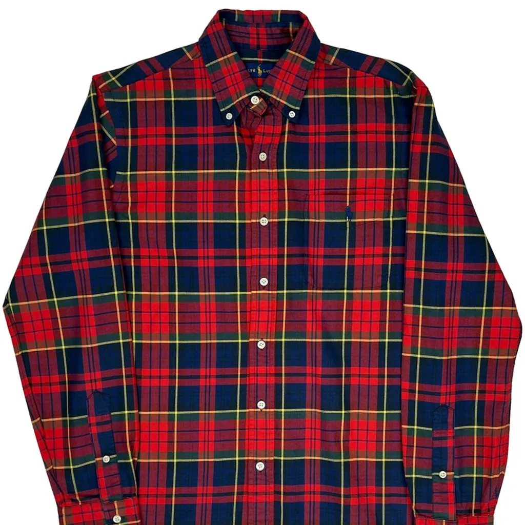 Ralph Lauren Checked Shirt - Medium Red Cotton - Image 5