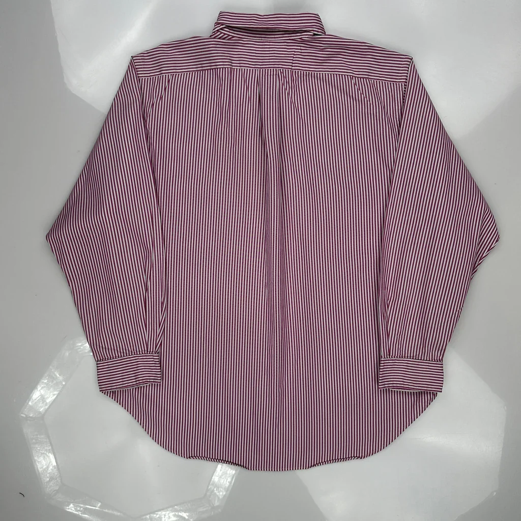 Ralph Lauren Striped Shirt - XL Red Cotton - Image 4