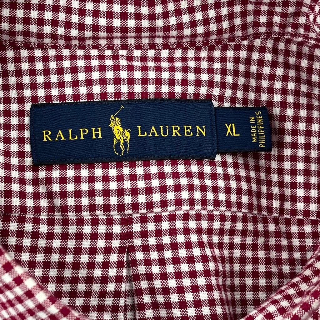 Ralph Lauren Checked Shirt - XL Red Cotton - Image 3