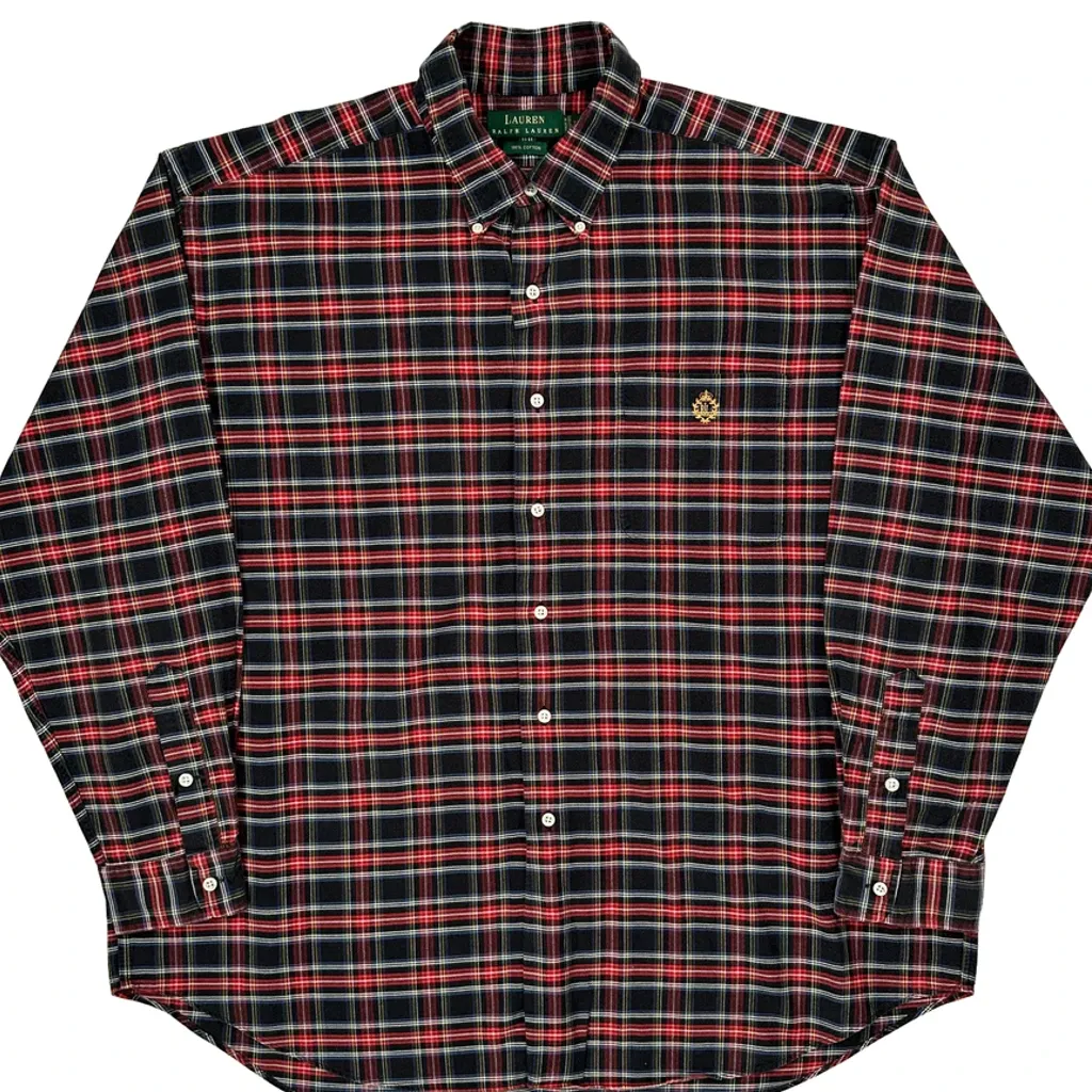 Ralph Lauren Checked Shirt - XL Red Cotton - Image 5