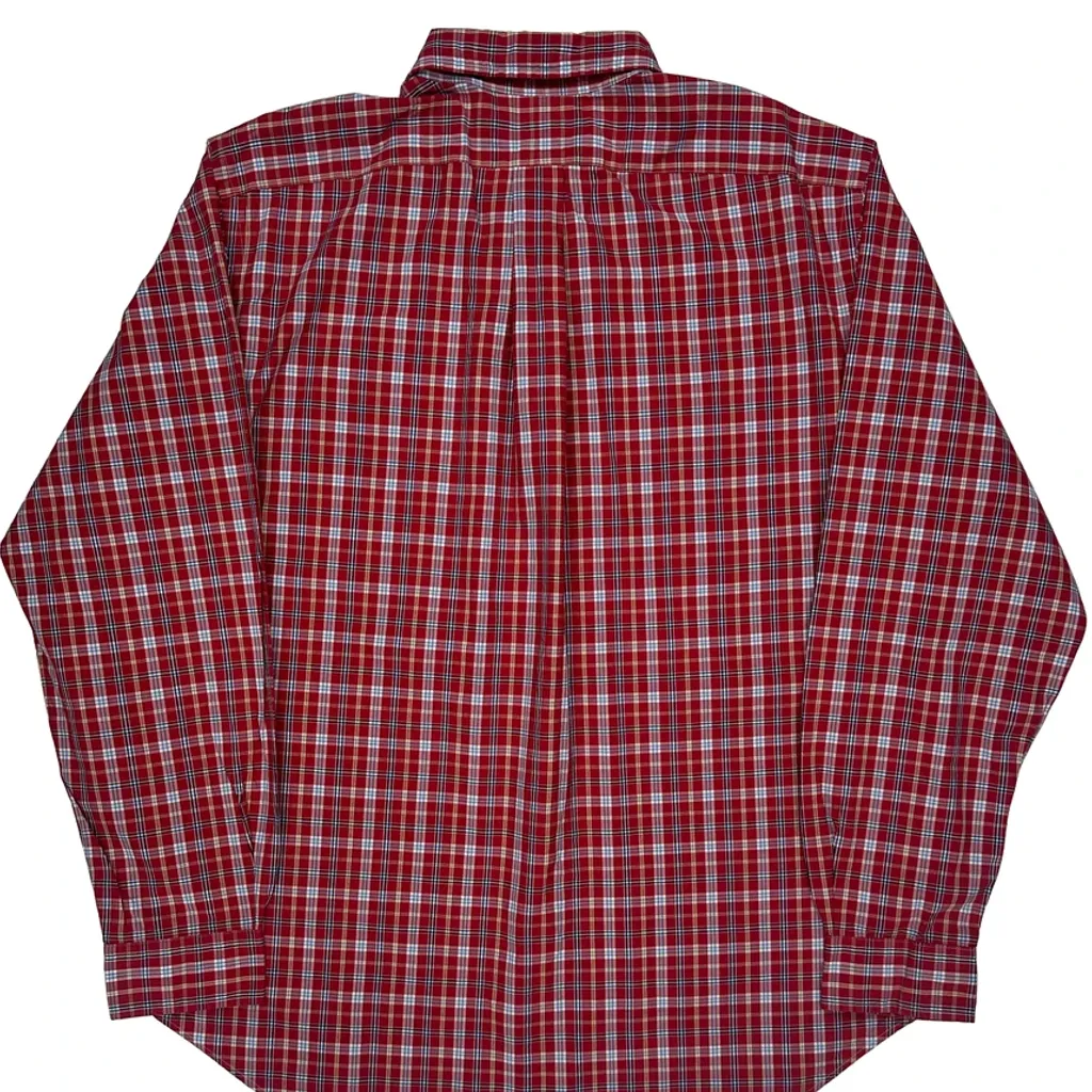 Ralph Lauren Checked Shirt - XL Red Cotton - Image 7