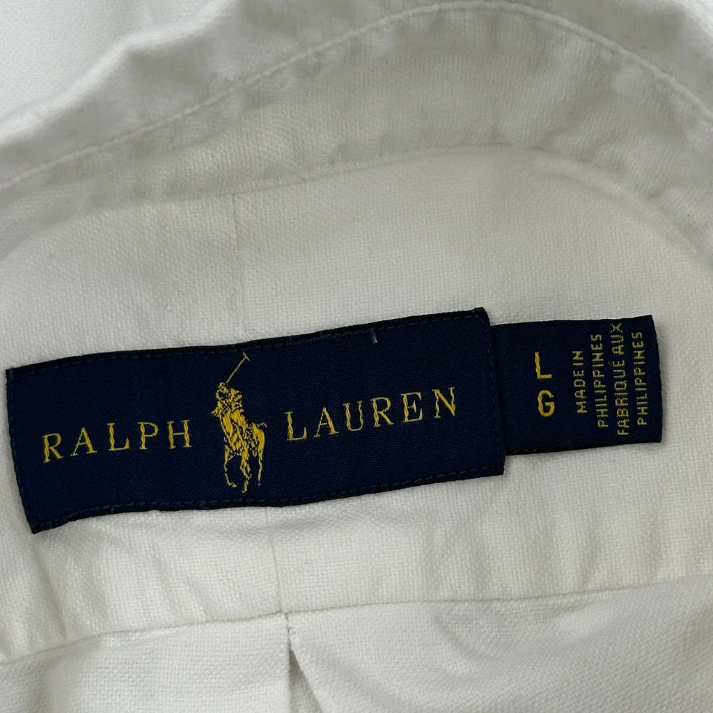 Ralph Lauren Shirt - Large White Cotton - Image 3