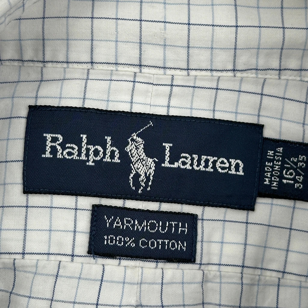 Ralph Lauren Checked Shirt - Large White Cotton - Image 3