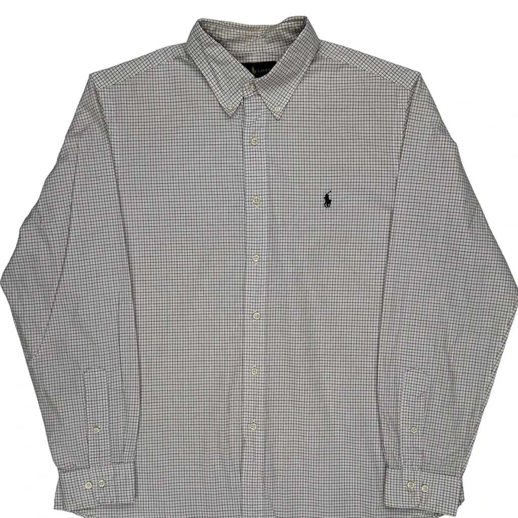 Ralph Lauren Checked Shirt - Large White Cotton - Image 5