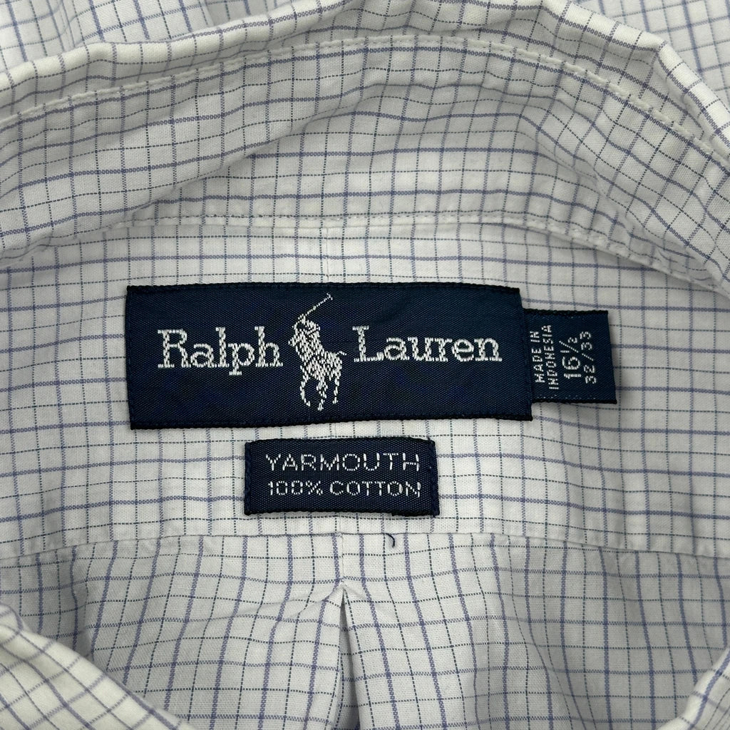 Ralph Lauren Checked Shirt - Large White Cotton - Image 3