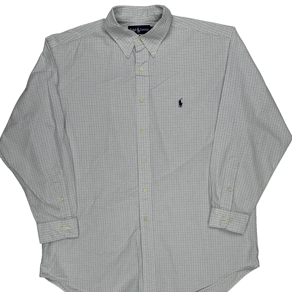 Ralph Lauren Checked Shirt - Large White Cotton - Image 4