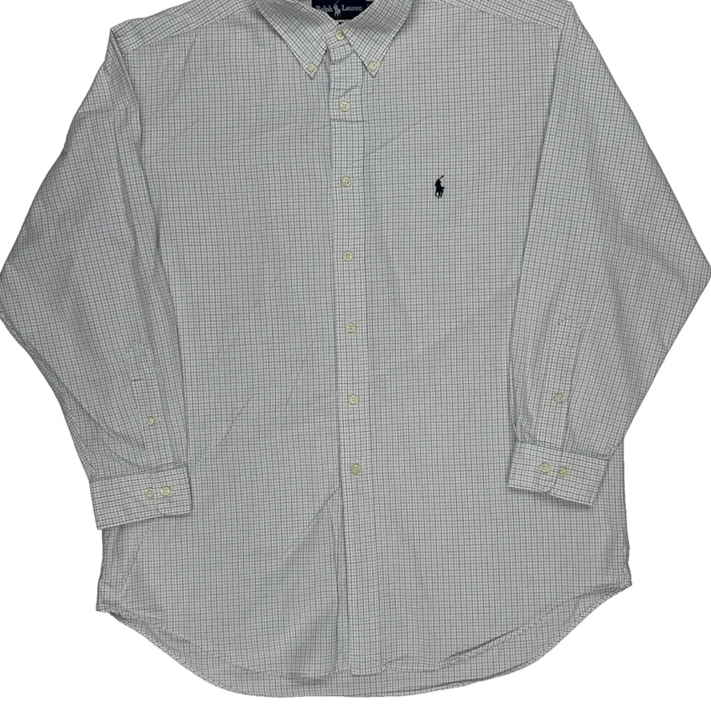 Ralph Lauren Checked Shirt - Large White Cotton - Image 5