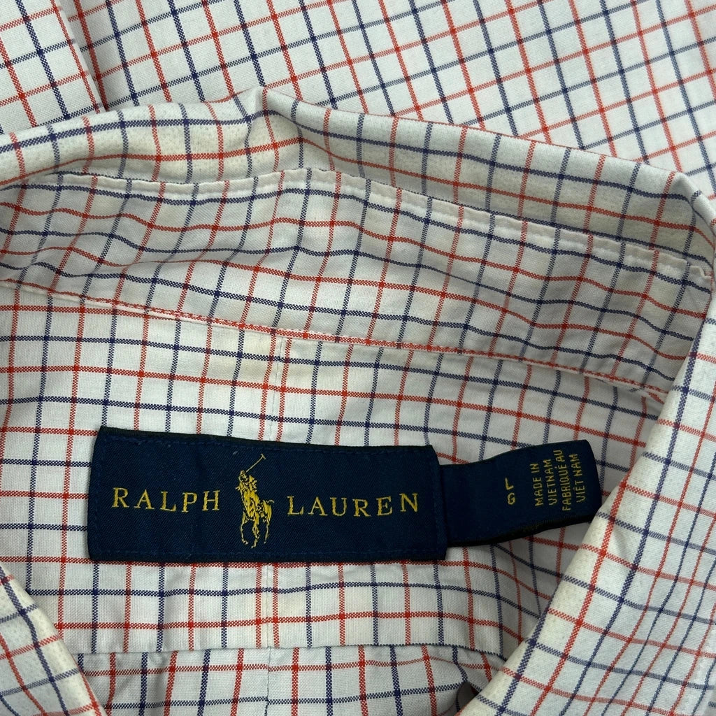 Ralph Lauren Checked Shirt - Large White Cotton - Image 3