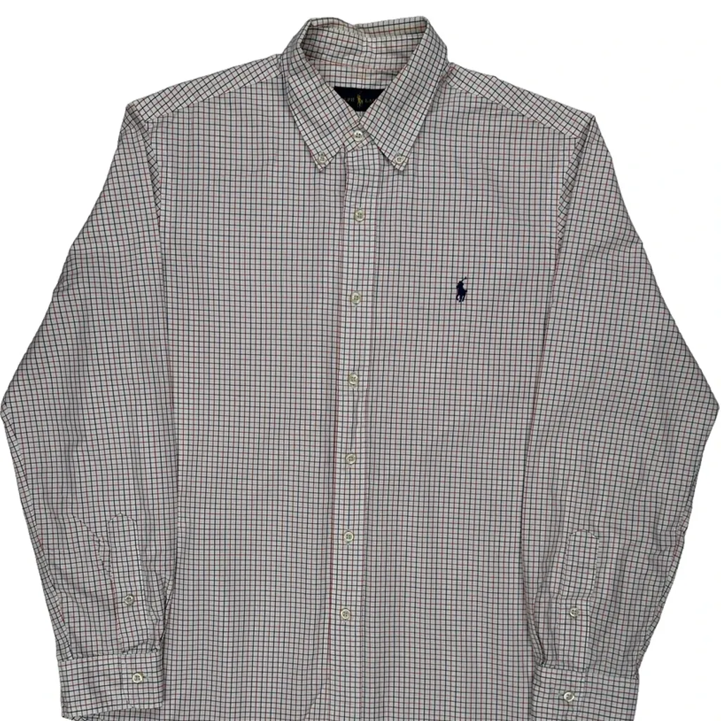 Ralph Lauren Checked Shirt - Large White Cotton - Image 4