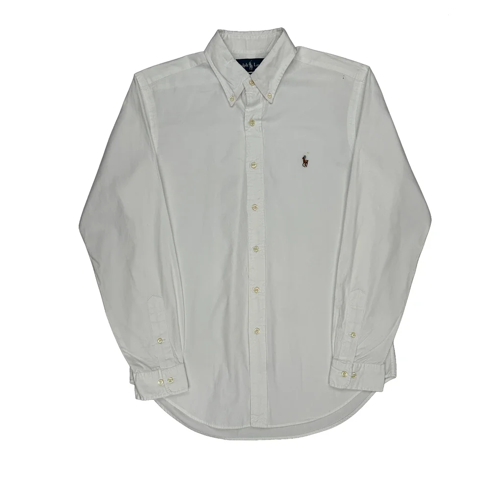Ralph Lauren Shirt - Medium White Cotton