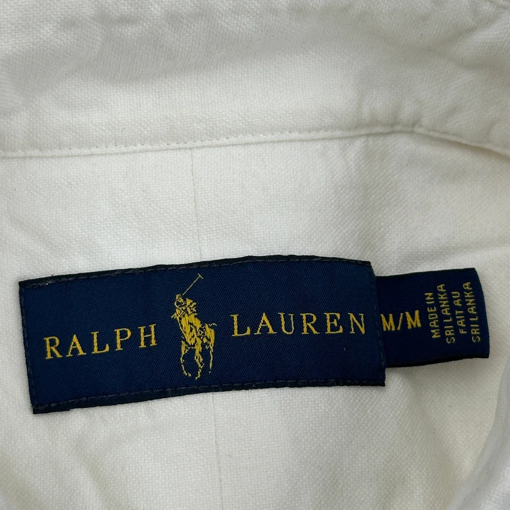 Ralph Lauren Shirt - Medium White Cotton - Image 4