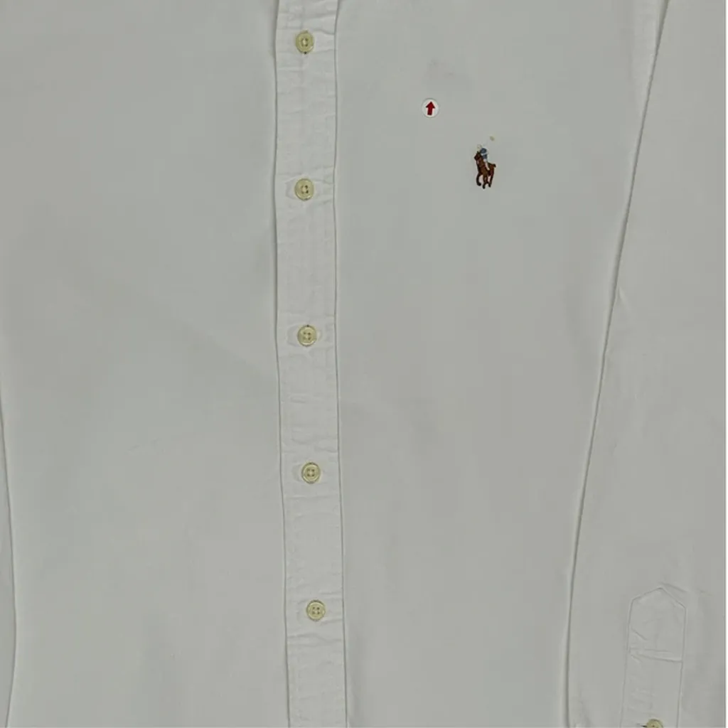 Ralph Lauren Shirt - Medium White Cotton - Image 8