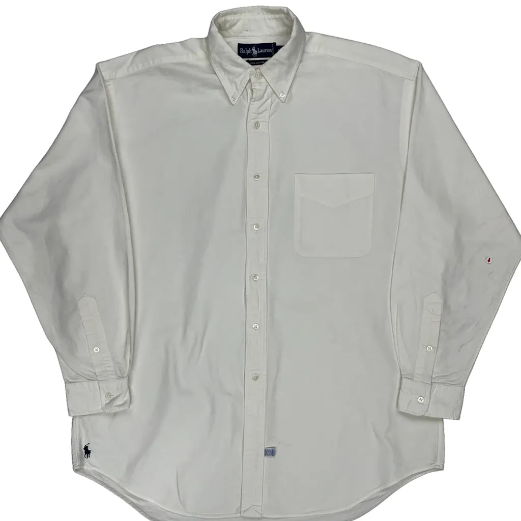 Ralph Lauren Shirt - Medium White Cotton - Image 6