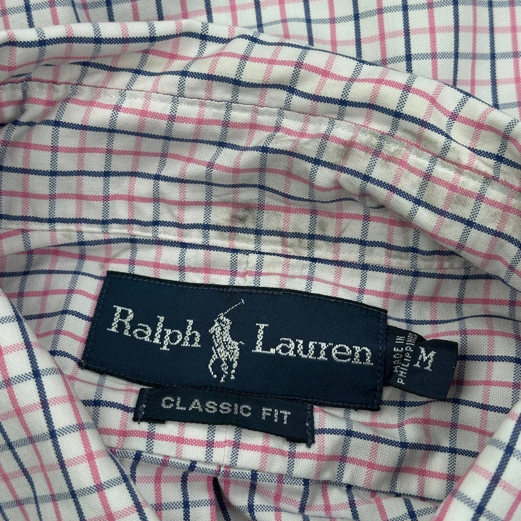 Ralph Lauren Checked Shirt - Medium White Cotton - Image 3