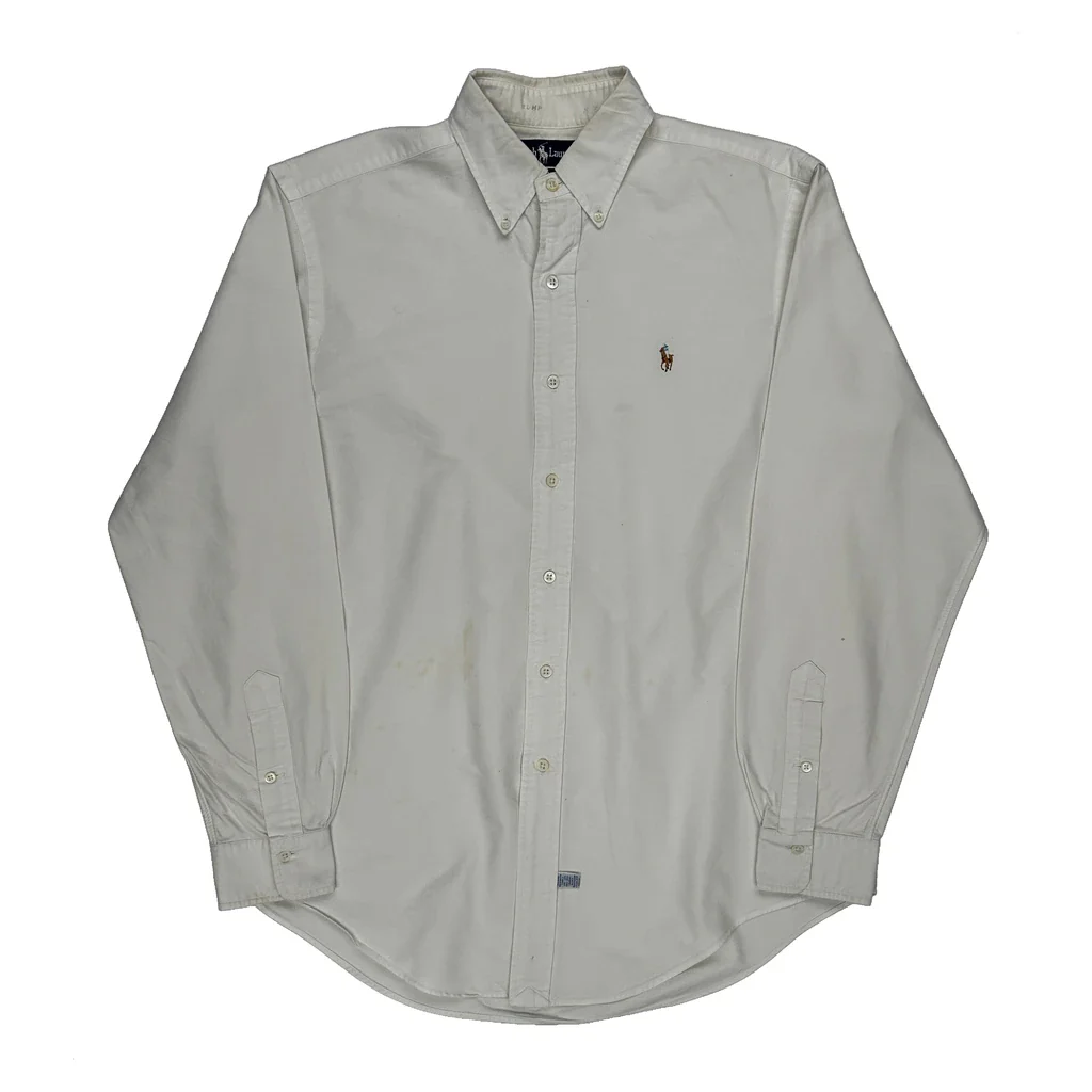 Ralph Lauren Shirt - Medium White Cotton