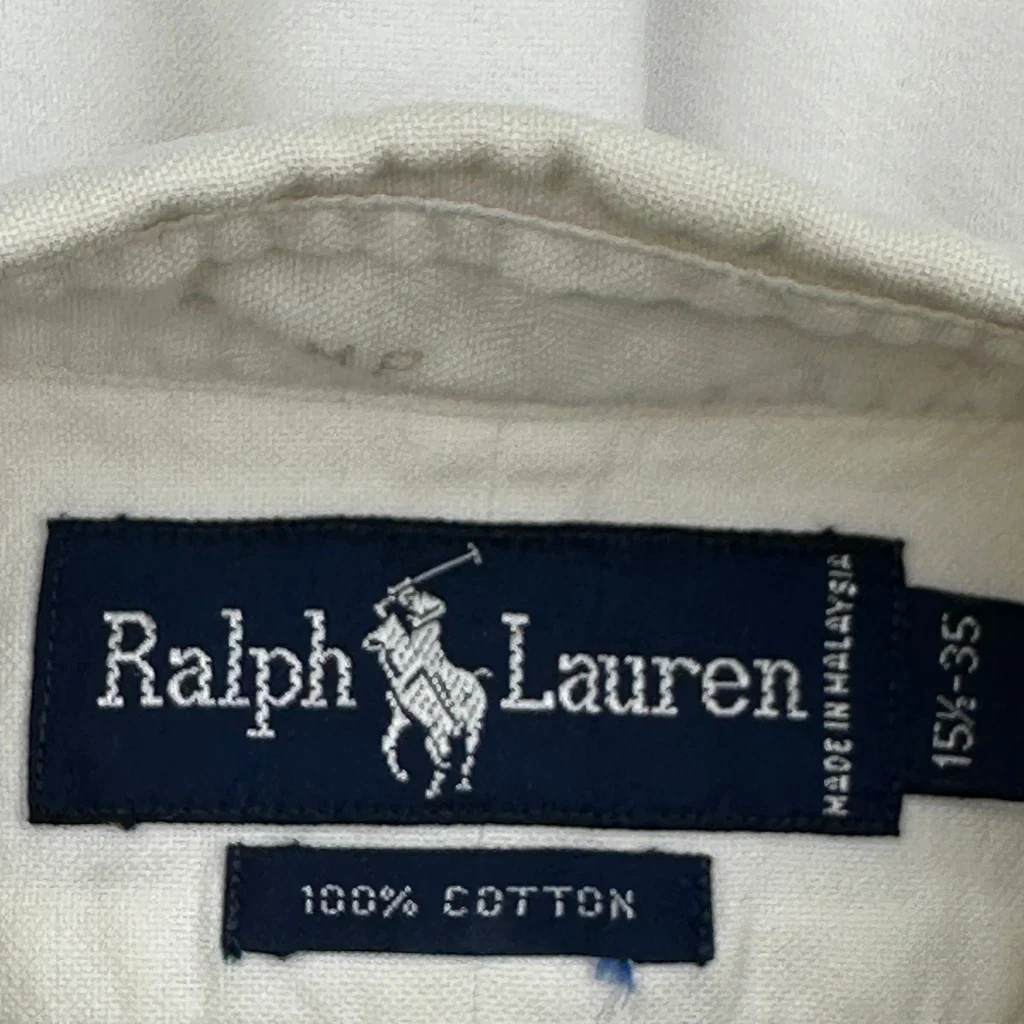 Ralph Lauren Shirt - Medium White Cotton - Image 3