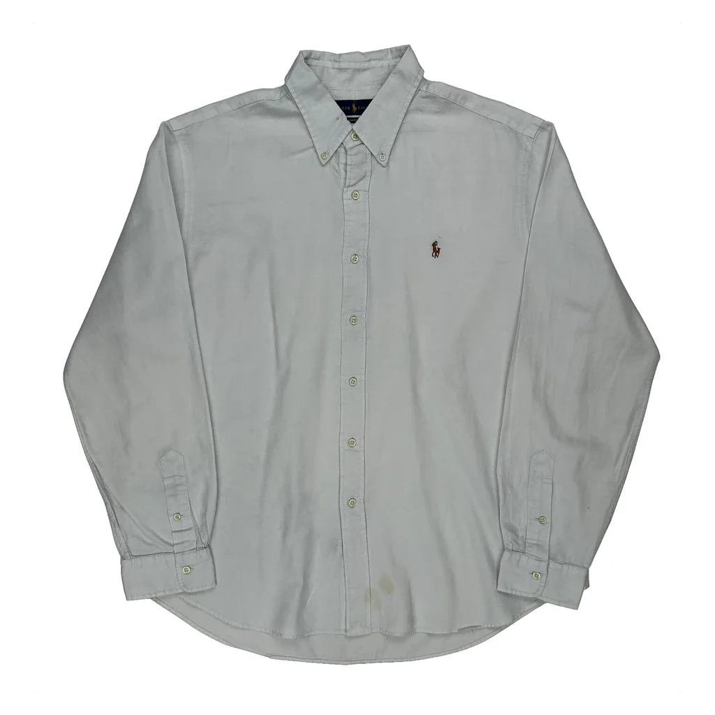 Ralph Lauren Chambray Oxford Shirt - XL White Cotton