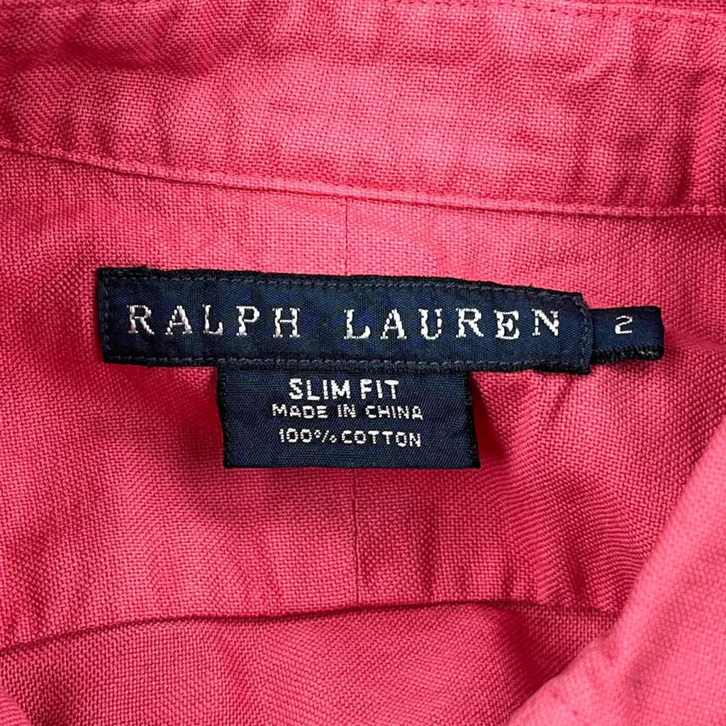 Ralph Lauren Slim Fit Shirt - Small Red Cotton - Image 3