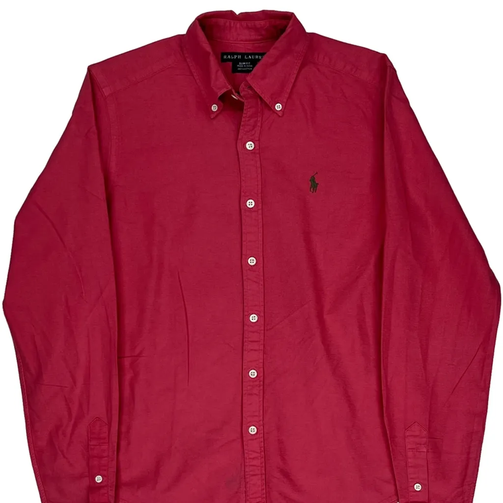Ralph Lauren Slim Fit Shirt - Small Red Cotton - Image 4