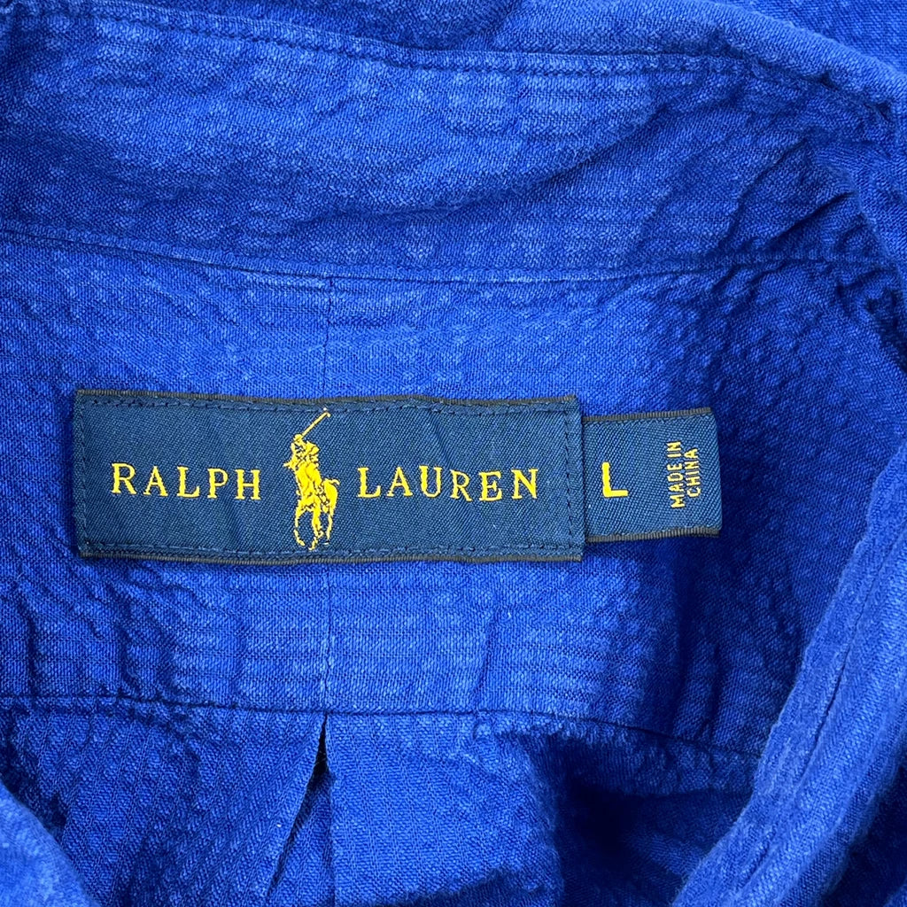 Ralph Lauren Short Sleeve Shirt - Large Blue Cotton - Image 3