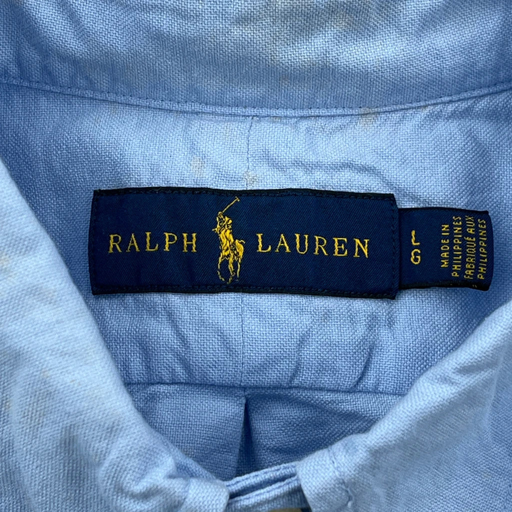 Ralph Lauren Short Sleeve Shirt - Large Blue Cotton - Image 3