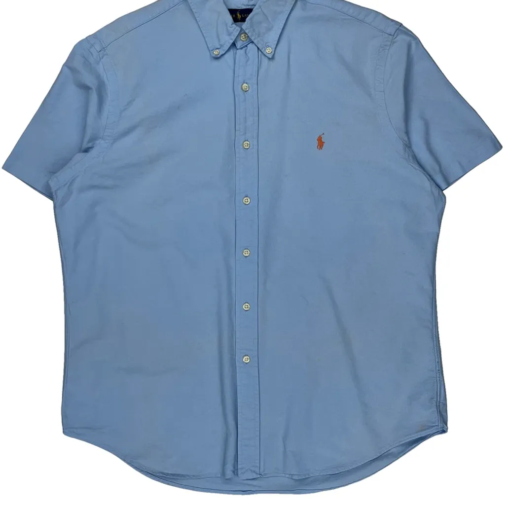 Ralph Lauren Short Sleeve Shirt - Large Blue Cotton - Image 5