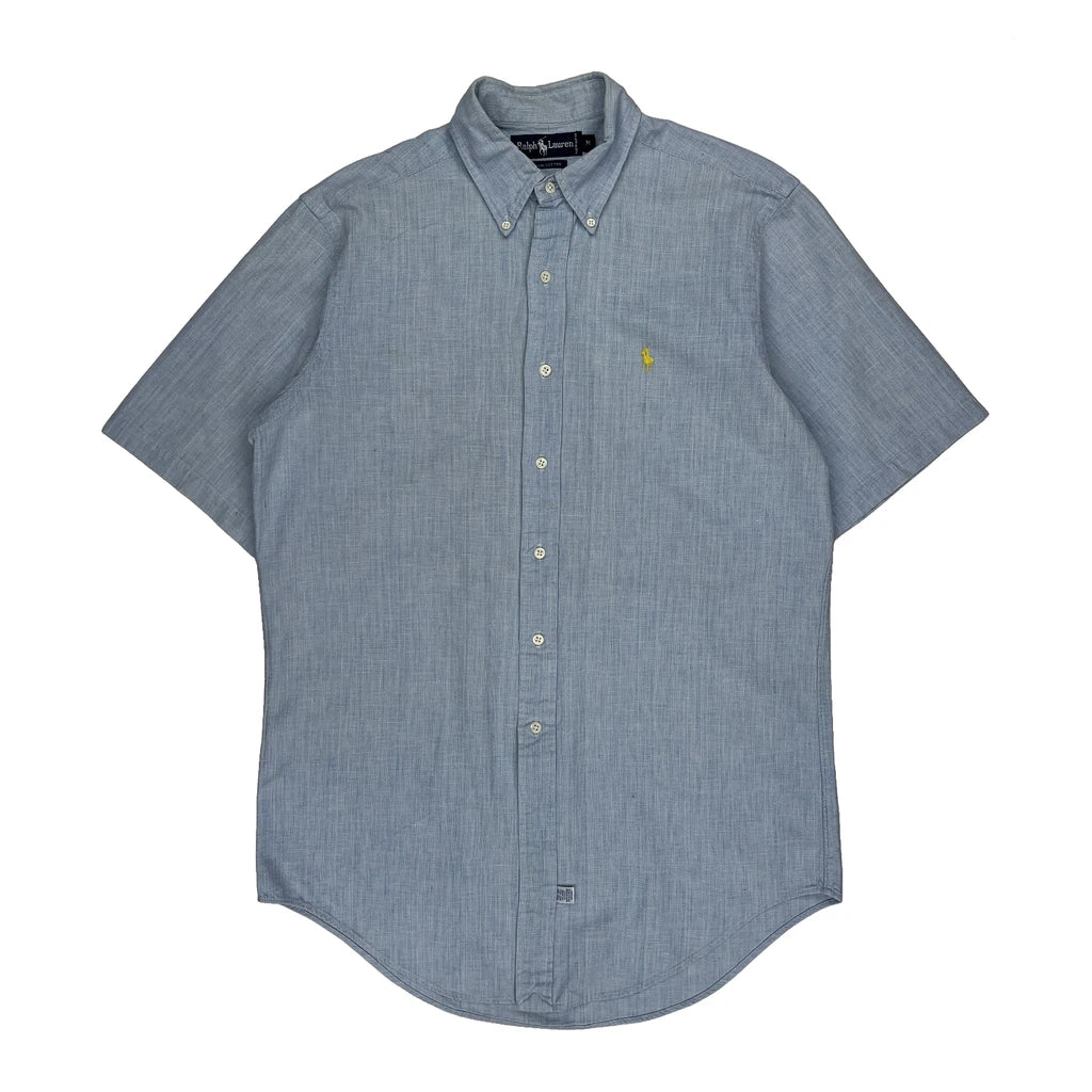 Ralph Lauren Short Sleeve Shirt - Medium Blue Cotton