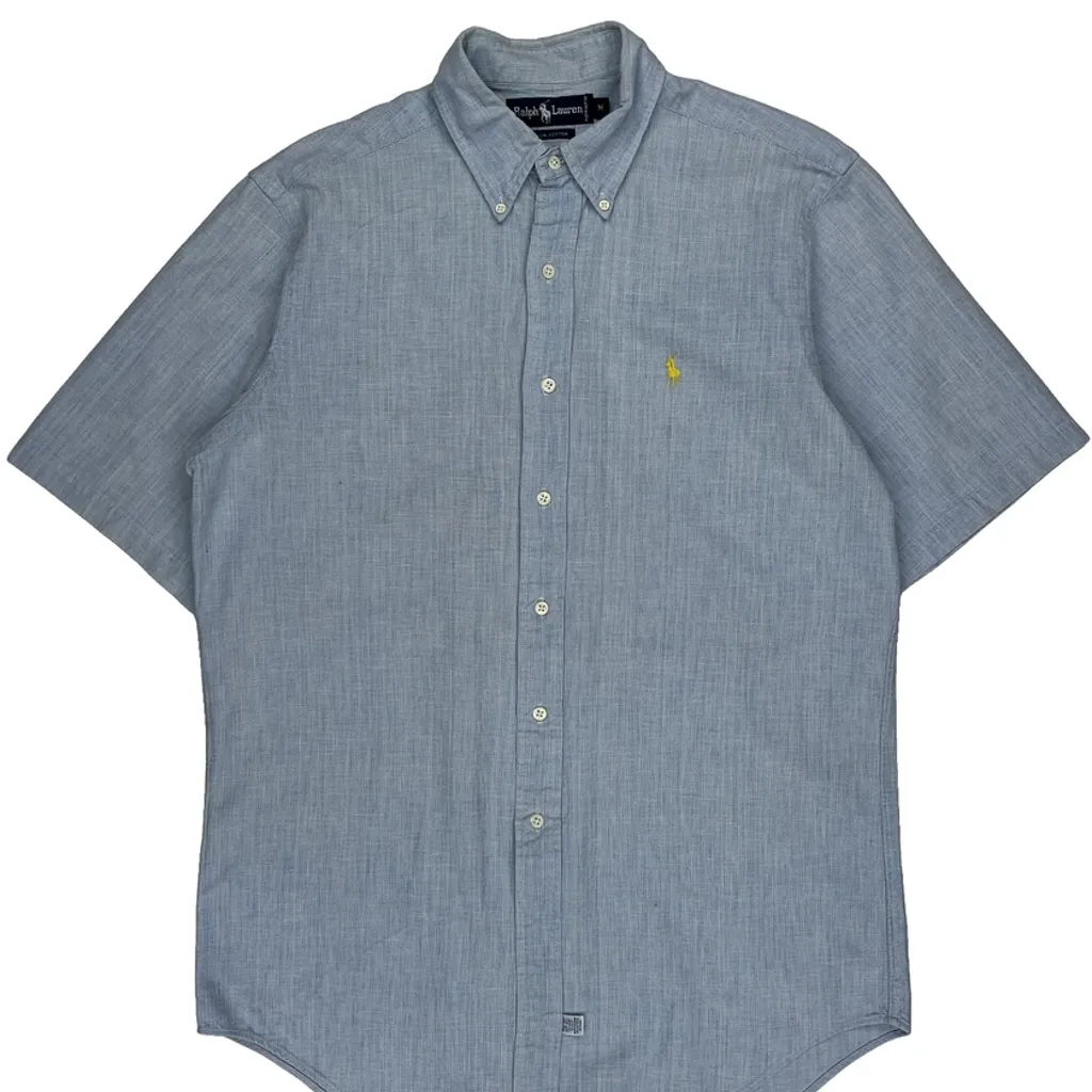 Ralph Lauren Short Sleeve Shirt - Medium Blue Cotton - Image 5