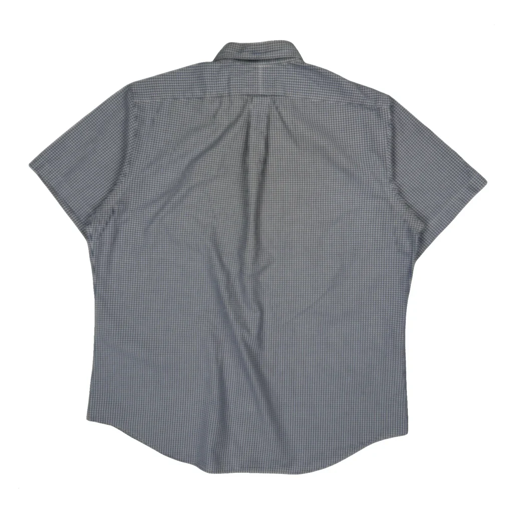 Ralph Lauren Checked Short Sleeve Shirt - XL Blue Cotton - Image 2