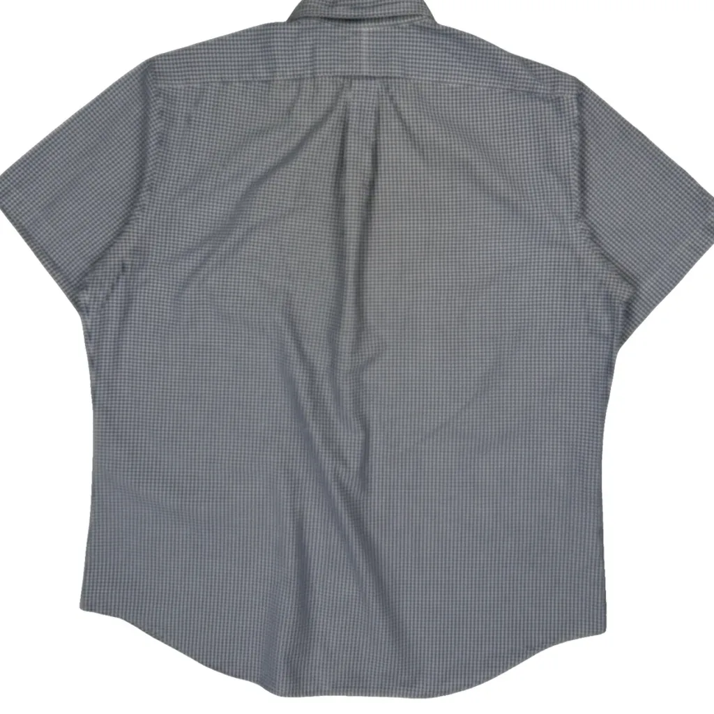 Ralph Lauren Checked Short Sleeve Shirt - XL Blue Cotton - Image 6