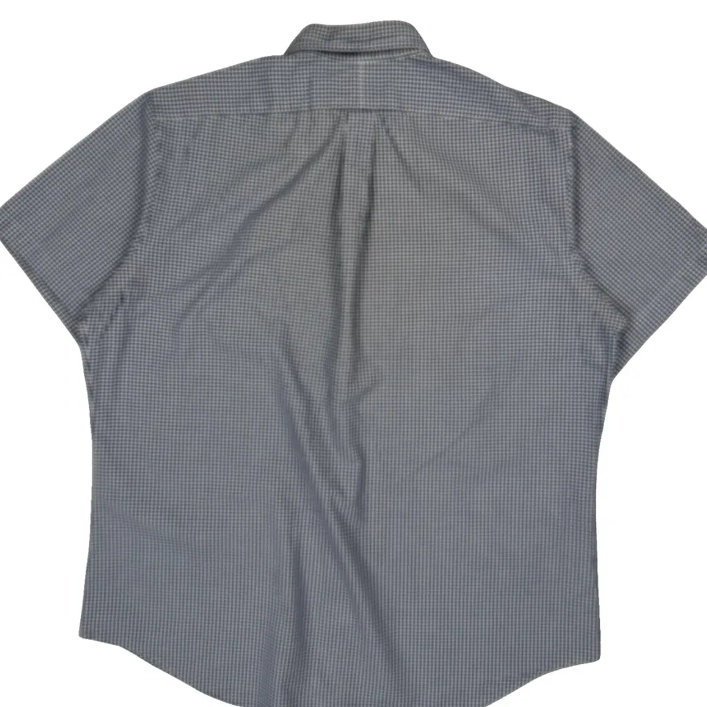 Ralph Lauren Checked Short Sleeve Shirt - XL Blue Cotton - Image 7