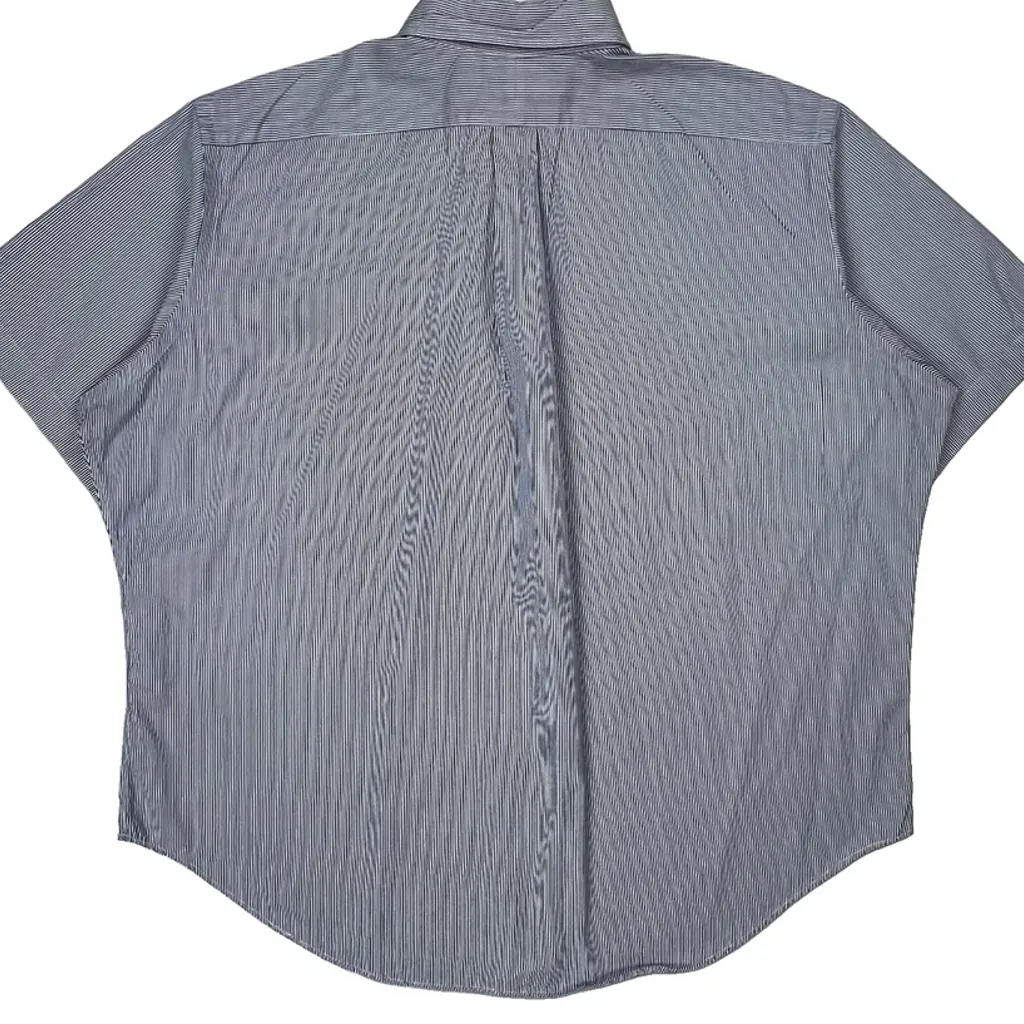Ralph Lauren Striped Short Sleeve Shirt - 2XL Blue Cotton - Image 6