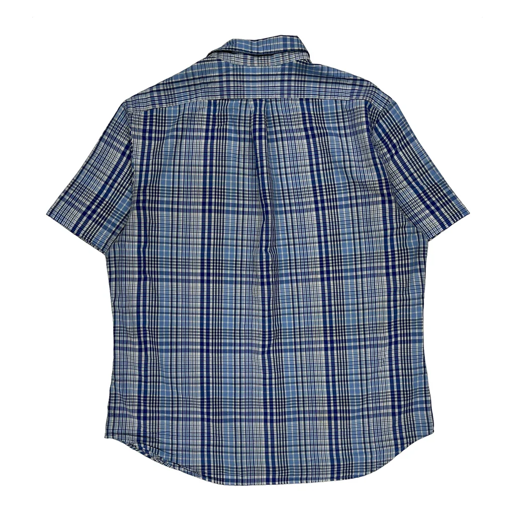 Ralph Lauren Checked Short Sleeve Shirt - 2XL Blue Cotton - Image 2