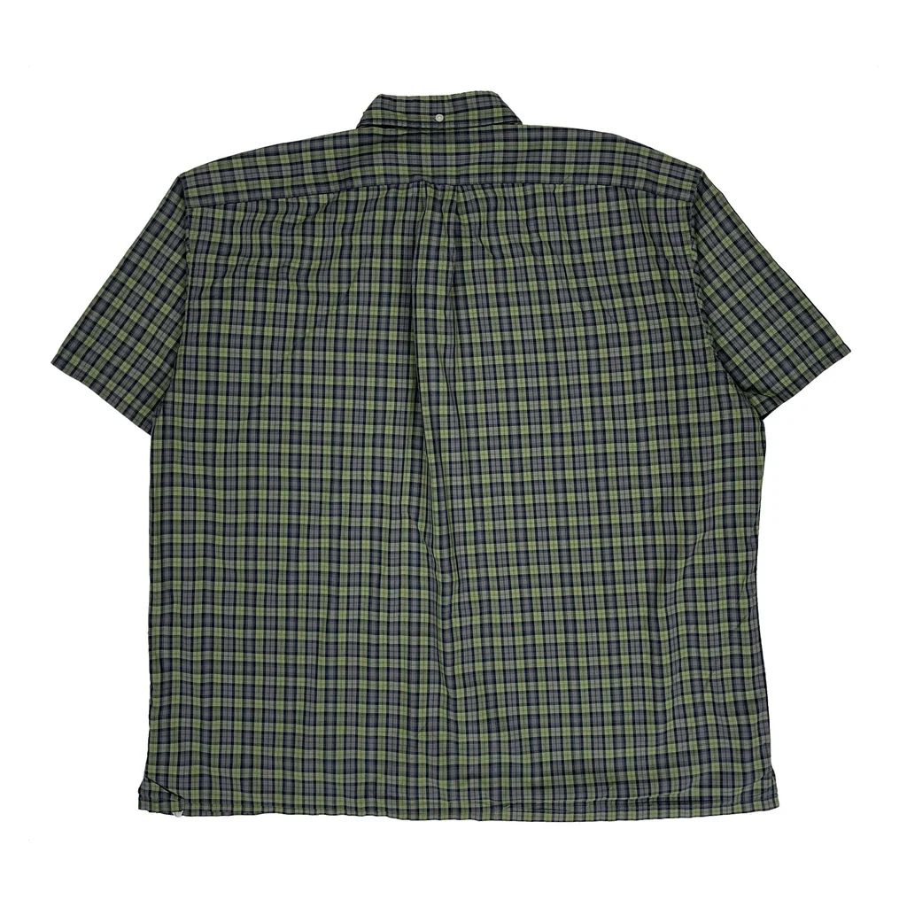 Ralph Lauren Checked Short Sleeve Shirt - XL Green Cotton - Image 2