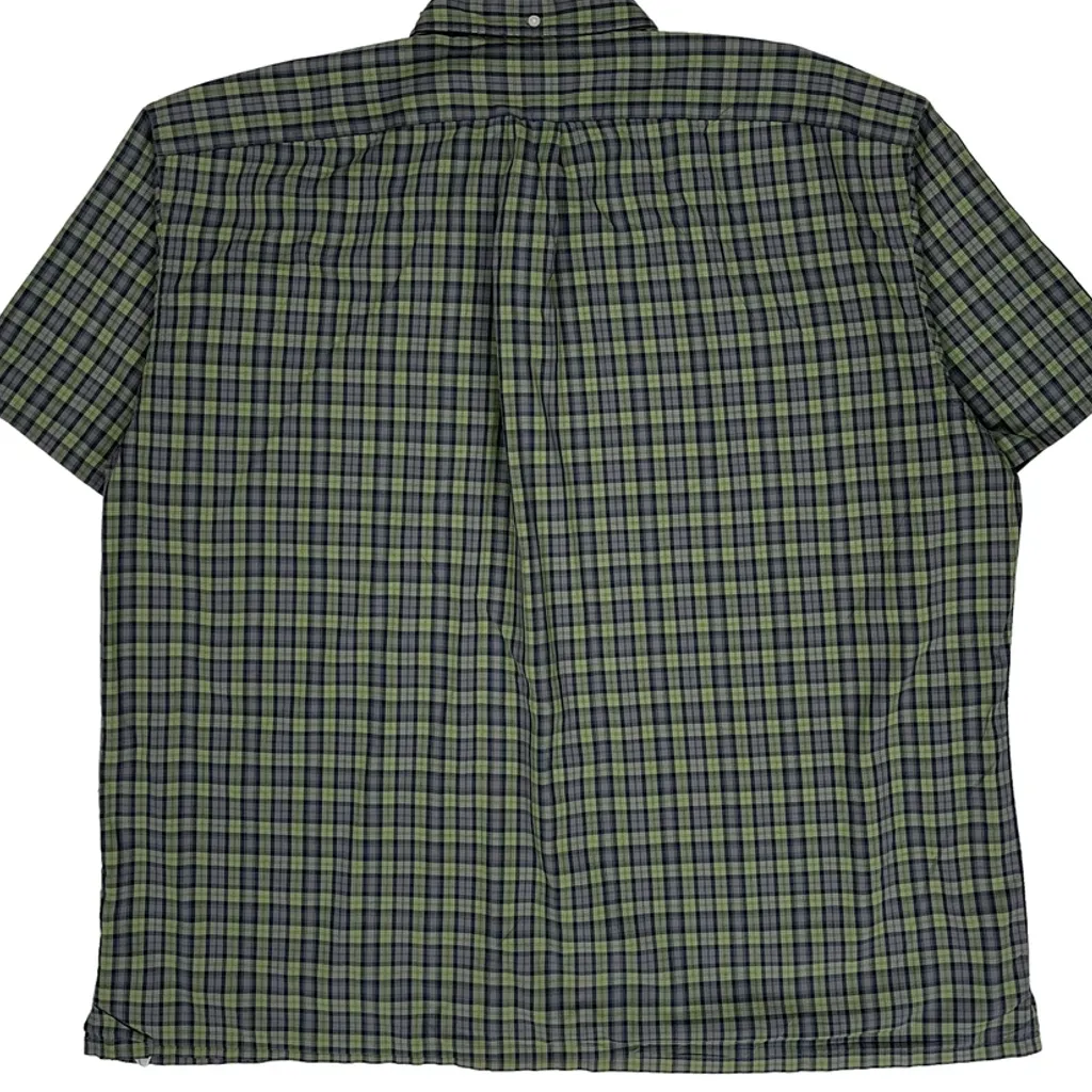 Ralph Lauren Checked Short Sleeve Shirt - XL Green Cotton - Image 6