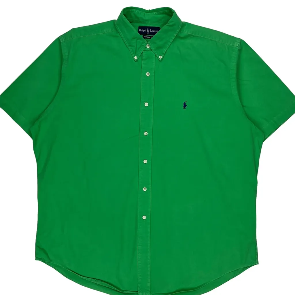 Ralph Lauren Short Sleeve Shirt - XL Green Cotton - Image 4