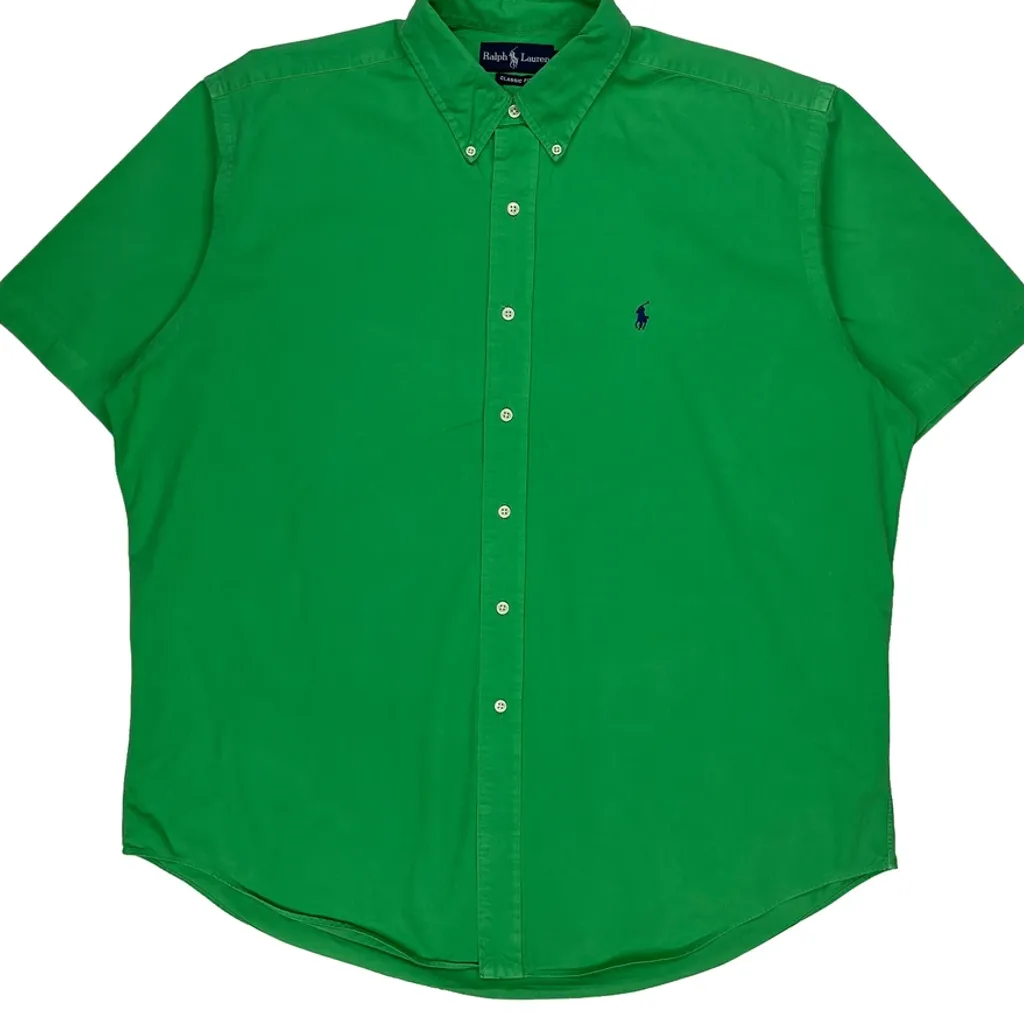 Ralph Lauren Short Sleeve Shirt - XL Green Cotton - Image 5
