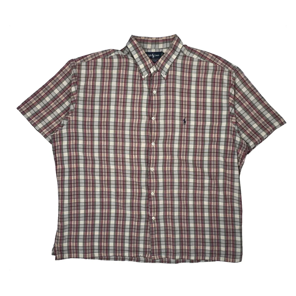 Ralph Lauren Checked Short Sleeve Shirt - 2XL Multicoloured Cotton