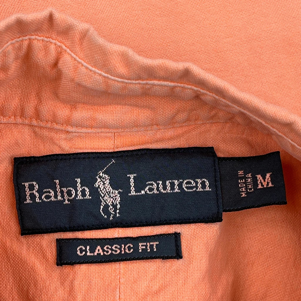 Ralph Lauren Short Sleeve Shirt - Medium Orange Cotton - Image 3